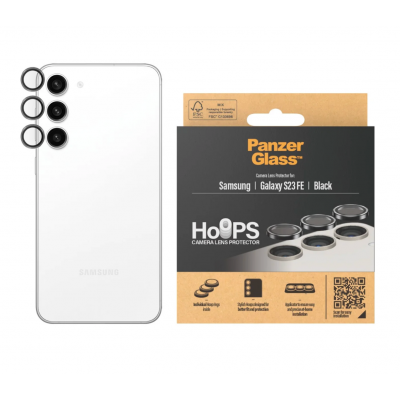 PANZERGLASS Δακτυλίδια προστασίας CAMERA Lens protection HoopS Optic Rings για Samsung GALAXY S23 FE 5G 2023 - ΜΑΥΡΟ - PG-0460